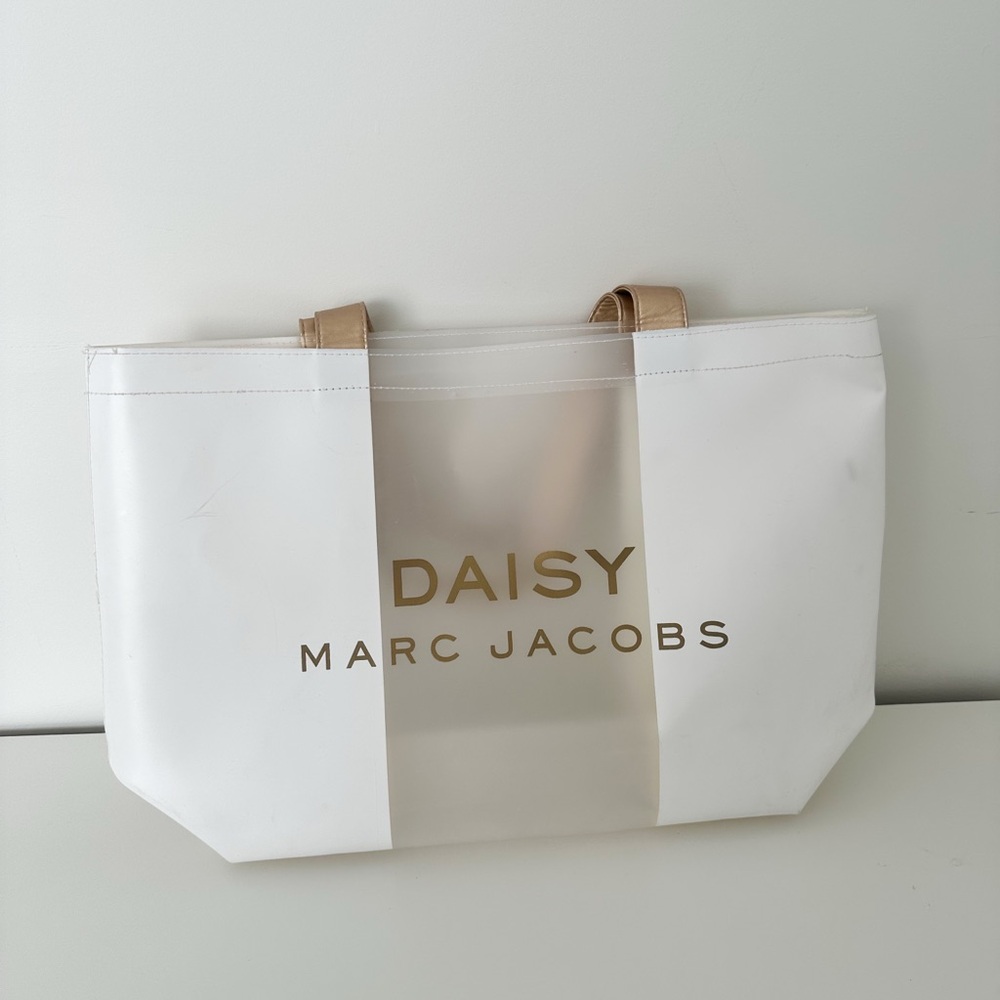 Marc Jacobs White and Gold Tote Bag